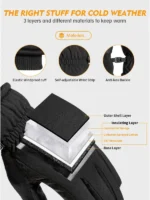 TRENDOUX Winter Gloves Black